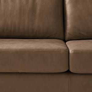 3-Sitzer Sofa COSO Classic+ Echtleder - Echtleder Taru: Nougat - Schwarz