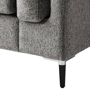 2-Sitzer Sofa COSO Classic+ Webstoff - Chenille Rufi: Grau - Schwarz