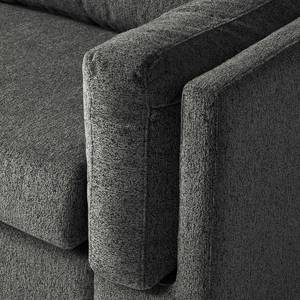 2-Sitzer Sofa COSO Classic+ Webstoff - Chenille Rufi: Anthrazit - Schwarz