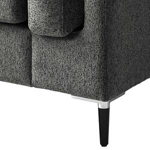 2-Sitzer Sofa COSO Classic+ Webstoff - Chenille Rufi: Anthrazit - Schwarz