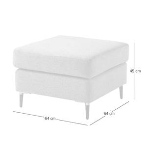 Gestoffeerde hocker COSO Classic+ geweven stof - Geweven stof Inze: Donkergrijs - Breedte: 64 cm - Zwart