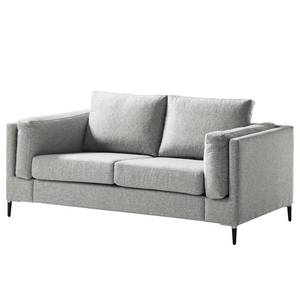 2-Sitzer Sofa COSO Classic+ Webstoff - Webstoff Inze: Hellgrau - Schwarz