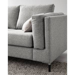 2-Sitzer Sofa COSO Classic+ Webstoff - Webstoff Inze: Hellgrau - Schwarz