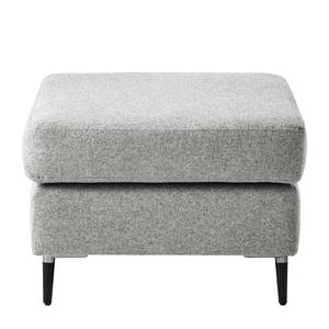 Gestoffeerde hocker COSO Classic+ geweven stof - Geweven stof Inze: Lichtgrijs - Breedte: 64 cm - Zwart