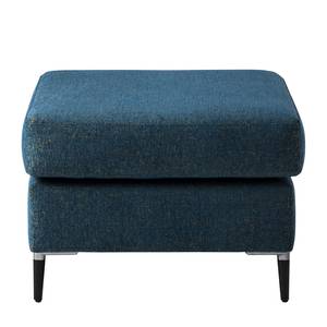 Polsterhocker COSO Classic+ Webstoff - Chenille Rufi: Blau - Breite: 64 cm - Schwarz