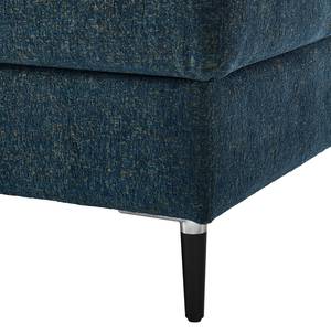 Repose-pieds COSO Classic+ Tissu - Tissu Chenille Rufi: Bleu - Largeur : 64 cm - Noir