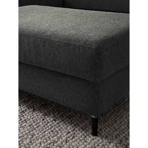 Repose-pieds COSO Classic+ Tissu - Tissu Chenille Rufi: Anthracite - Largeur : 64 cm - Noir