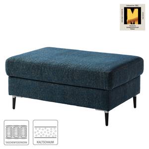 Polsterhocker COSO Classic+ Webstoff - Chenille Rufi: Blau - Breite: 95 cm - Schwarz