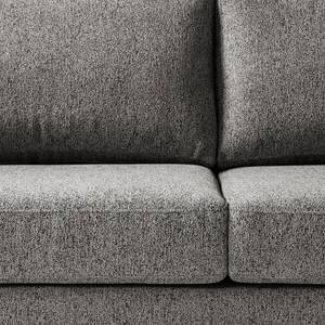 3-Sitzer Sofa COSO Classic+ Webstoff - Chenille Rufi: Grau - Eiche Dunkel