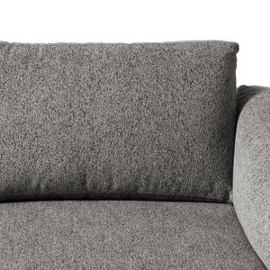 3-Sitzer Sofa COSO Classic+ Webstoff - Chenille Rufi: Grau - Eiche Dunkel