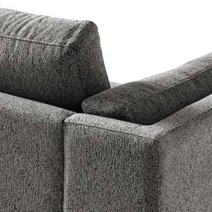 3-Sitzer Sofa COSO Classic+ Webstoff - Chenille Rufi: Grau - Eiche Dunkel