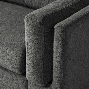 3-Sitzer Sofa COSO Classic+ Webstoff - Chenille Rufi: Anthrazit - Eiche Dunkel