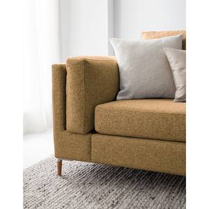 3-Sitzer Sofa COSO Classic+ Webstoff - Webstoff Inze: Hellbraun - Eiche Dunkel