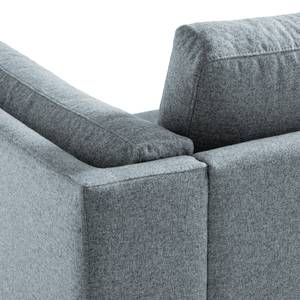 3-Sitzer Sofa COSO Classic+ Webstoff - Webstoff Inze: Graublau - Eiche Dunkel