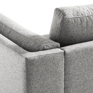 3-Sitzer Sofa COSO Classic+ Webstoff - Webstoff Inze: Hellgrau - Eiche Dunkel