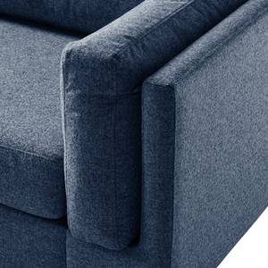 2,5-Sitzer Sofa COSO Classic+ Webstoff - Webstoff Inze: Blau - Eiche Dunkel