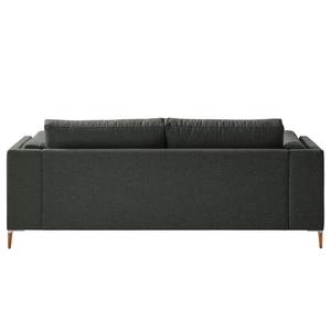 2,5-Sitzer Sofa COSO Classic+ Webstoff - Webstoff Inze: Dunkelgrau - Eiche Dunkel