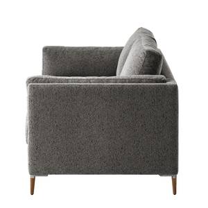 2,5-Sitzer Sofa COSO Classic+ Webstoff - Chenille Rufi: Grau - Eiche Dunkel
