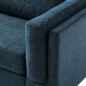 2,5-Sitzer Sofa COSO Classic+ Webstoff - Chenille Rufi: Blau - Eiche Dunkel
