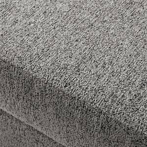 Repose-pieds COSO Classic+ Tissu - Tissu Chenille Rufi: Gris - Largeur : 64 cm - Chêne foncé