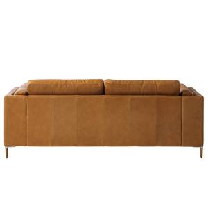 2,5-Sitzer Sofa COSO Classic+ Echtleder - Echtleder Taru: Hellbraun - Eiche Dunkel