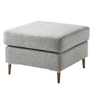 Repose-pieds COSO Classic+ Tissu - Tissu Inze: Gris clair - Largeur : 64 cm - Chêne foncé