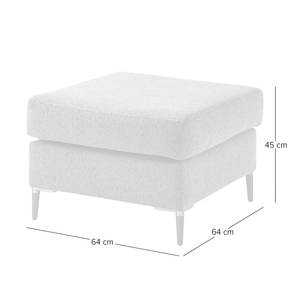 Gestoffeerde hocker COSO Classic+ geweven stof - Chenille Rufi: Antracietkleurig - Breedte: 64 cm - Donkere eikenhout