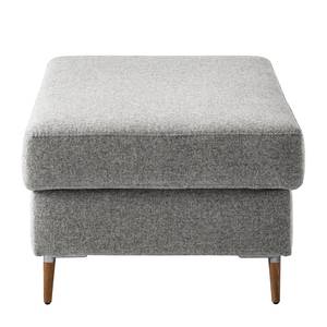 Gestoffeerde hocker COSO Classic+ geweven stof - Geweven stof Inze: Lichtgrijs - Breedte: 95 cm - Donkere eikenhout