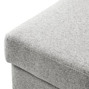 Gestoffeerde hocker COSO Classic+ geweven stof - Geweven stof Inze: Lichtgrijs - Breedte: 95 cm - Donkere eikenhout