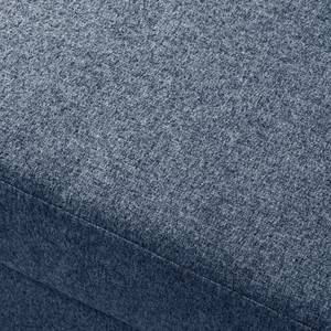 Gestoffeerde hocker COSO Classic+ geweven stof - Geweven stof Inze: Blauw - Breedte: 95 cm - Donkere eikenhout