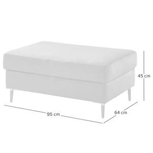 Gestoffeerde hocker COSO Classic+ echt leer - Leer Taru: Olijfgroen - Breedte: 95 cm - Donkere eikenhout