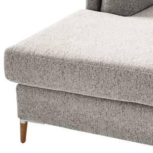 Ecksofa COSO Classic+ mit Longchair Webstoff - Chenille Rufi: Beige - Breite: 246 cm - Longchair davorstehend links - Eiche Dunkel