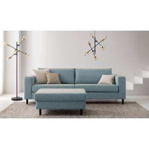 3-Sitzer Sofa COSO Classic Webstoff - Stoff Lica: Petrol - Buche