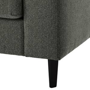 2,5-Sitzer Sofa COSO Classic Webstoff - Stoff Lica: Dunkelgrau - Buche