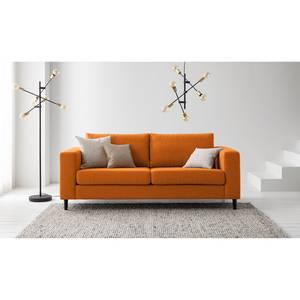 2,5-Sitzer Sofa COSO Classic Webstoff - Webstoff Milan: Rostbraun - Buche