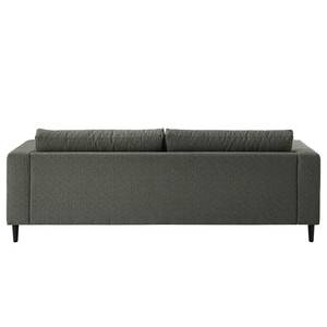 3-Sitzer Sofa COSO Classic Webstoff - Stoff Lica: Dunkelgrau - Buche