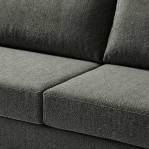 3-Sitzer Sofa COSO Classic Webstoff - Stoff Lica: Dunkelgrau - Buche