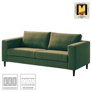 2,5-Sitzer Sofa COSO Classic Webstoff - Stoff Lica: Grün - Buche