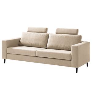 3-Sitzer Sofa COSO Classic Webstoff - Webstoff Milan: Beige - Buche