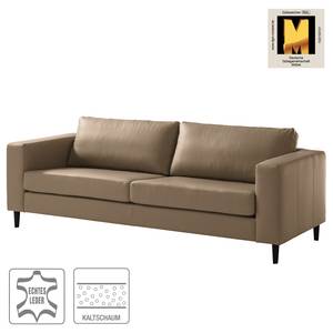 3-Sitzer Sofa COSO Classic Echtleder - Echtleder Neto: Taupe - Buche