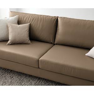 3-Sitzer Sofa COSO Classic Echtleder - Echtleder Neto: Taupe - Buche