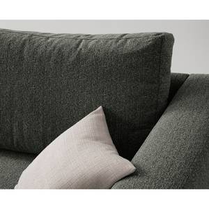 2-Sitzer Sofa COSO Classic Webstoff - Stoff Lica: Dunkelgrau - Buche