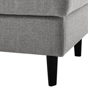 Gestoffeerde hocker COSO Classic geweven stof - Geweven stof Milan: Lichtgrijs - Breedte: 64 cm - Beuk