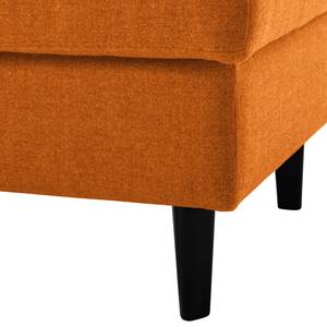 Gestoffeerde hocker COSO Classic geweven stof - Geweven stof Milan: Roestbruin - Breedte: 95 cm - Beuk