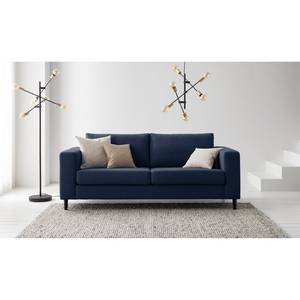 2,5-Sitzer Sofa COSO Classic Webstoff - Webstoff Milan: Dunkelblau - Buche