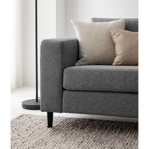 2,5-Sitzer Sofa COSO Classic Webstoff - Stoff Lica: Hellgrau - Buche