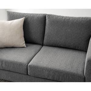 2-Sitzer Sofa COSO Classic Webstoff - Stoff Lica: Hellgrau - Buche