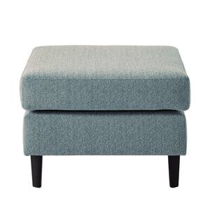 Gestoffeerde hocker COSO Classic geweven stof - Stof Lica: Petrolblauw - Breedte: 64 cm - Beuk