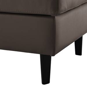 Gestoffeerde hocker COSO Classic echt leer - Leer Neto: Bruin - Breedte: 64 cm - Beuk