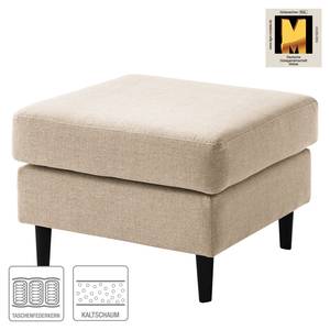 Gestoffeerde hocker COSO Classic geweven stof - Geweven stof Milan: Beige - Breedte: 64 cm - Beuk